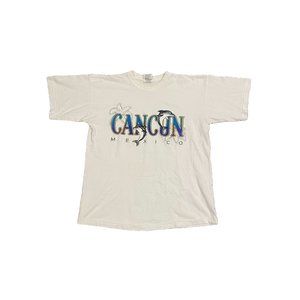 Vintage Rare Cancun Mexico Travel Location T Shirt Large